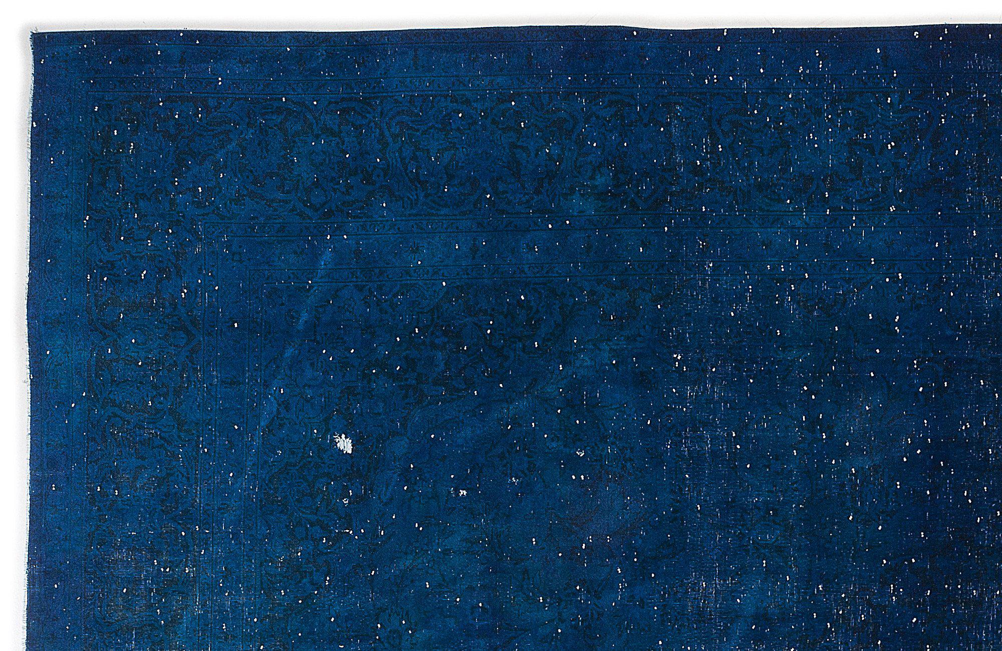 Blue Over Dyed Vintage XLarge Rug 9'6'' x 13'7'' ft 290 x 414 cm