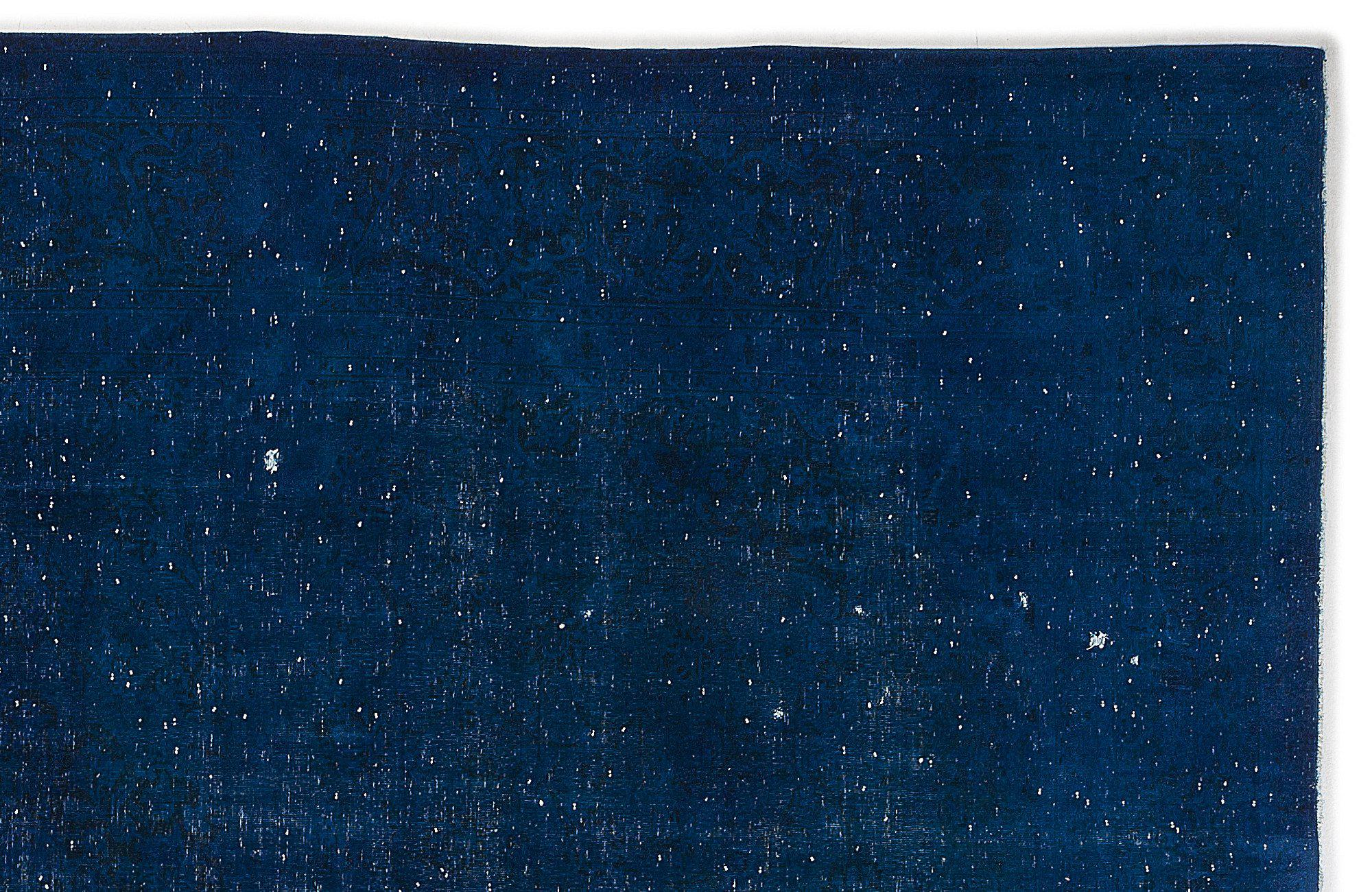 Blue Over Dyed Vintage XLarge Rug 9'6'' x 13'7'' ft 290 x 414 cm