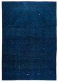 Blue Over Dyed Vintage XLarge Rug 9'6'' x 13'7'' ft 290 x 414 cm