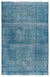 Turquoise  Over Dyed Vintage Rug 5'11'' x 9'3'' ft 180 x 281 cm