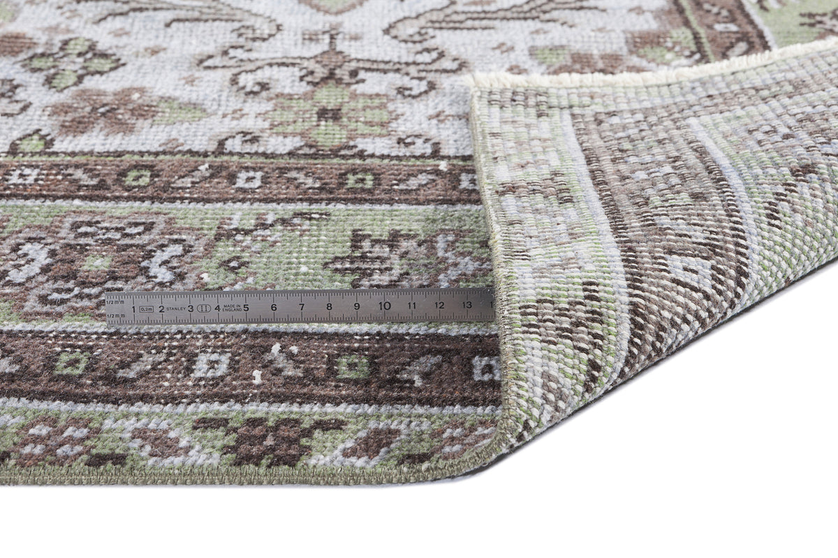 Gray Over Dyed Vintage Rug 5&#39;10&#39;&#39; x 9&#39;3&#39;&#39; ft 178 x 282 cm
