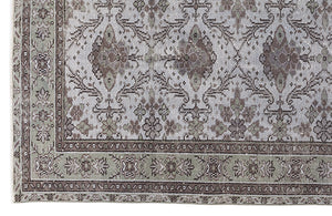 Gray Over Dyed Vintage Rug 5'10'' x 9'3'' ft 178 x 282 cm