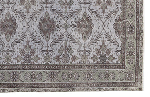 Gray Over Dyed Vintage Rug 5'10'' x 9'3'' ft 178 x 282 cm
