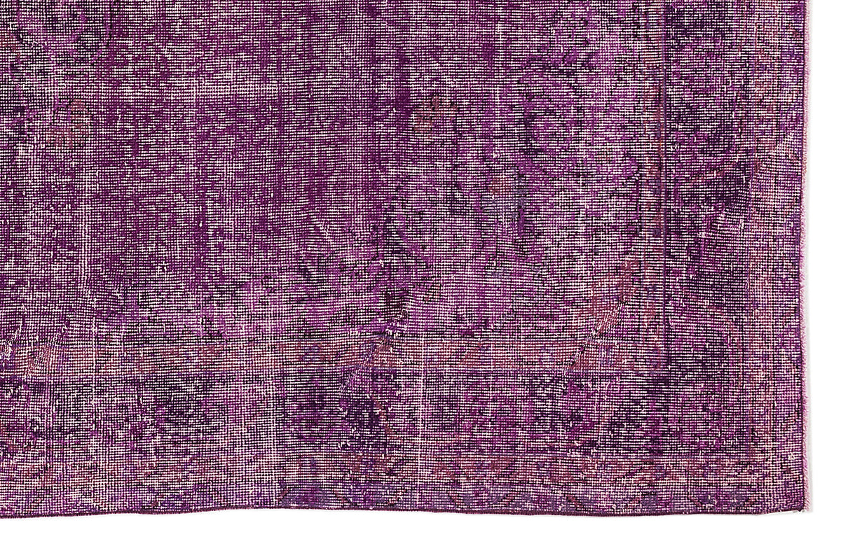 Fuchsia Over Dyed Vintage Rug 6&#39;7&#39;&#39; x 10&#39;11&#39;&#39; ft 201 x 334 cm