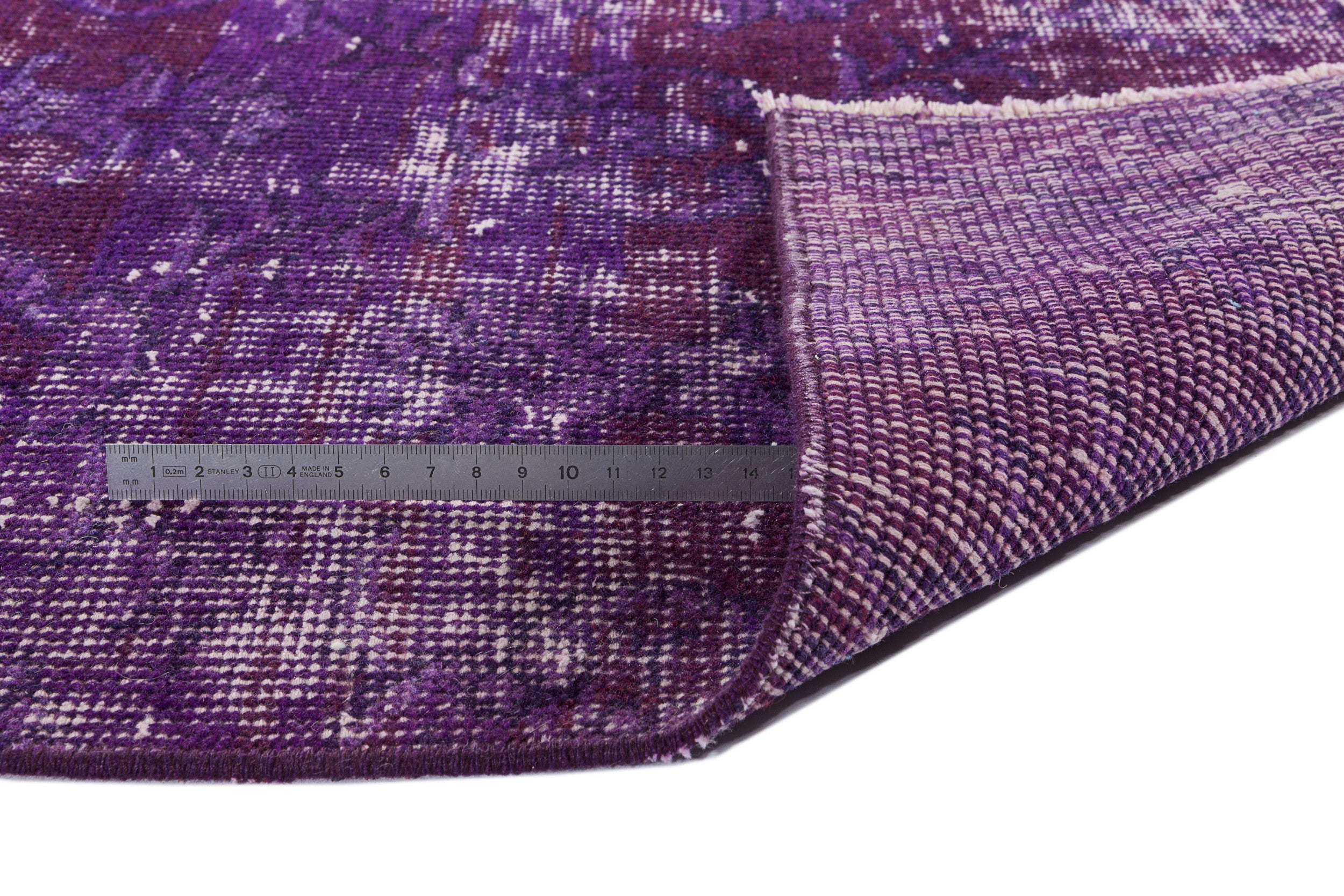 Purple Over Dyed Vintage Rug 7'3'' x 10'7'' ft 221 x 322 cm