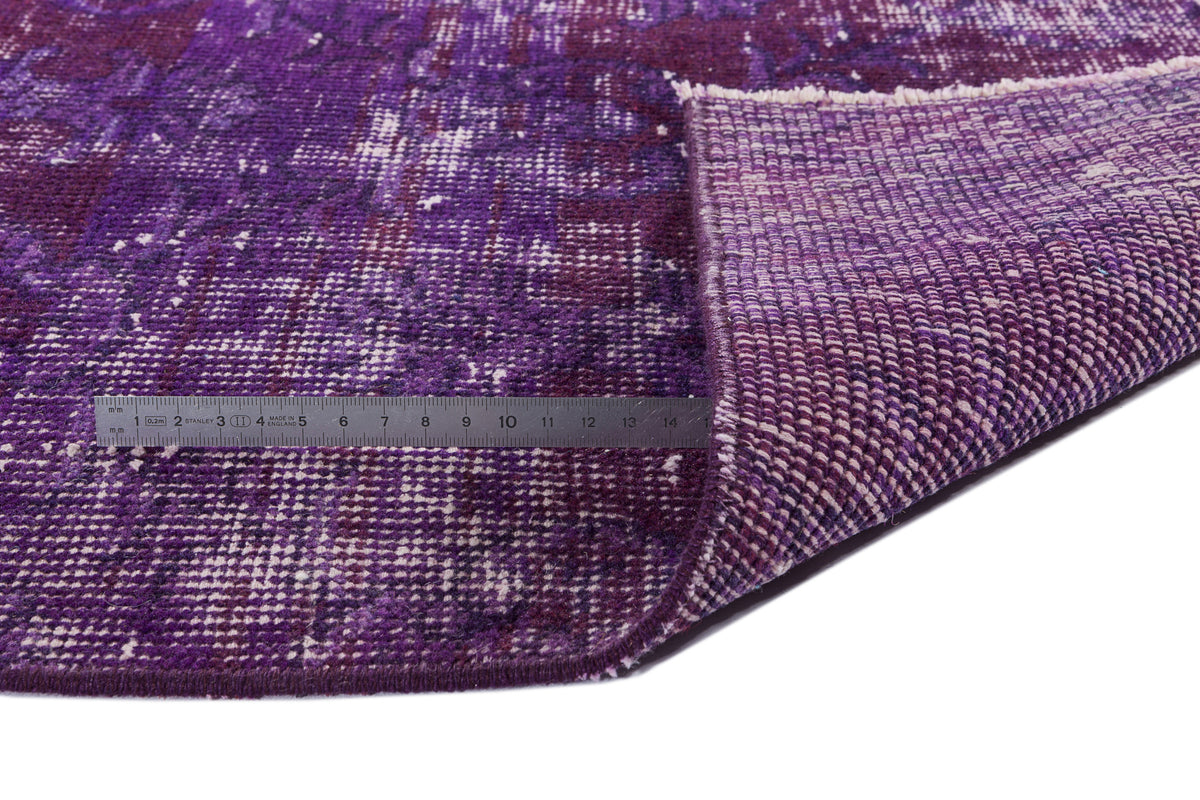 Purple Over Dyed Vintage Rug 7&#39;3&#39;&#39; x 10&#39;7&#39;&#39; ft 221 x 322 cm