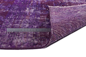 Purple Over Dyed Vintage Rug 7'3'' x 10'7'' ft 221 x 322 cm
