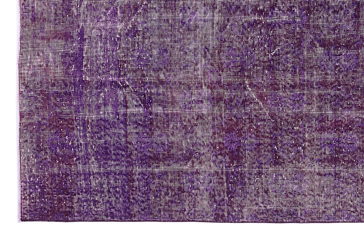 Purple Over Dyed Vintage Rug 7&#39;3&#39;&#39; x 10&#39;7&#39;&#39; ft 221 x 322 cm