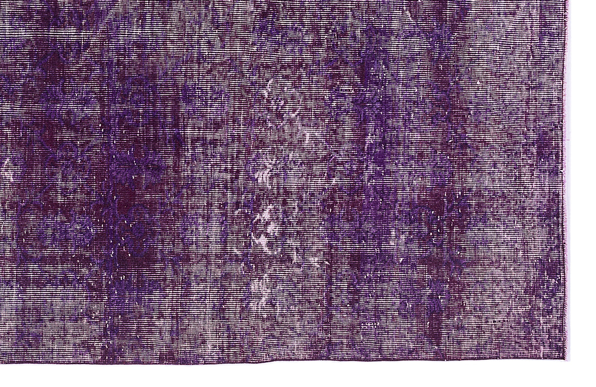 Purple Over Dyed Vintage Rug 7&#39;3&#39;&#39; x 10&#39;7&#39;&#39; ft 221 x 322 cm
