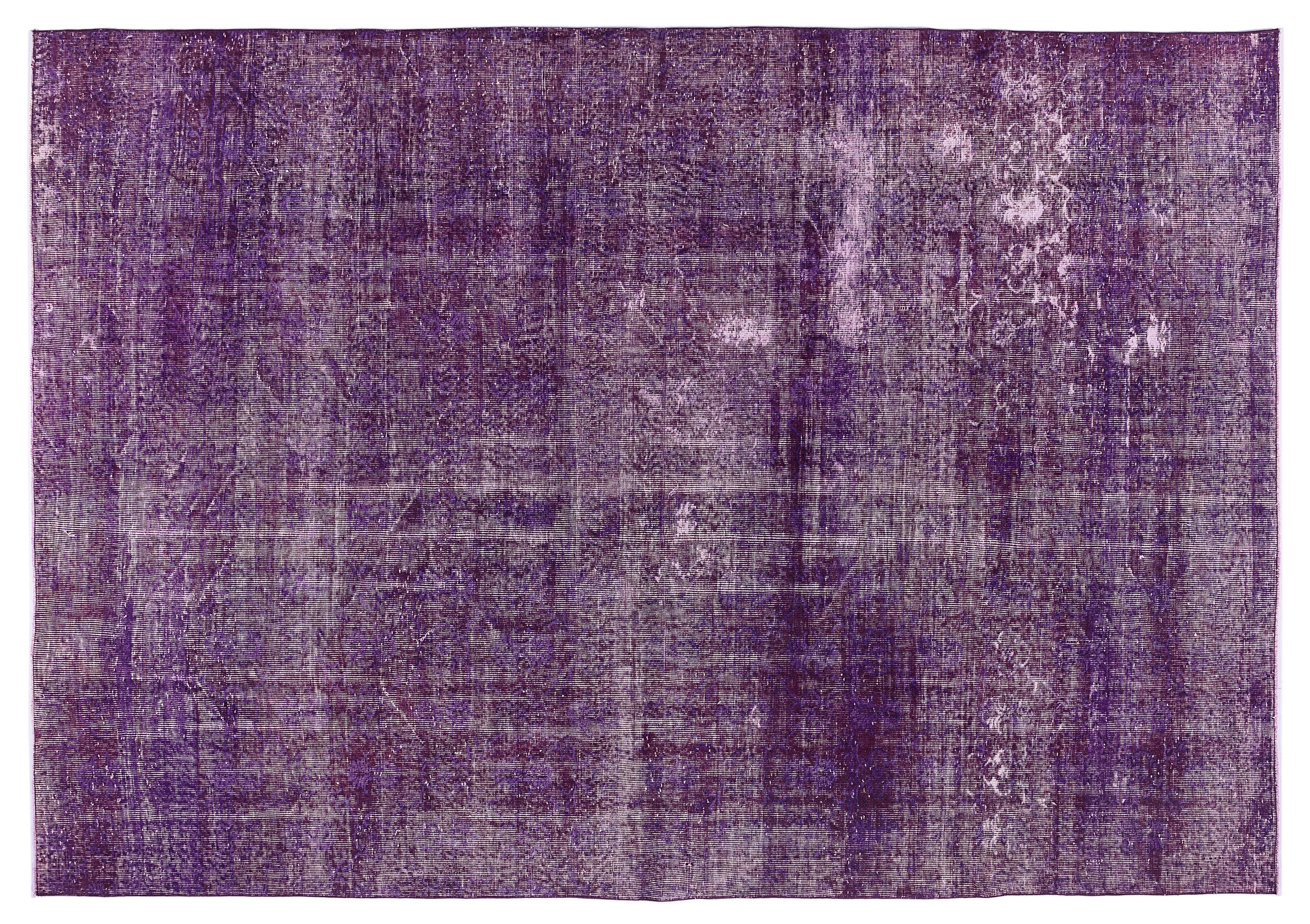 Purple Over Dyed Vintage Rug 7'3'' x 10'7'' ft 221 x 322 cm