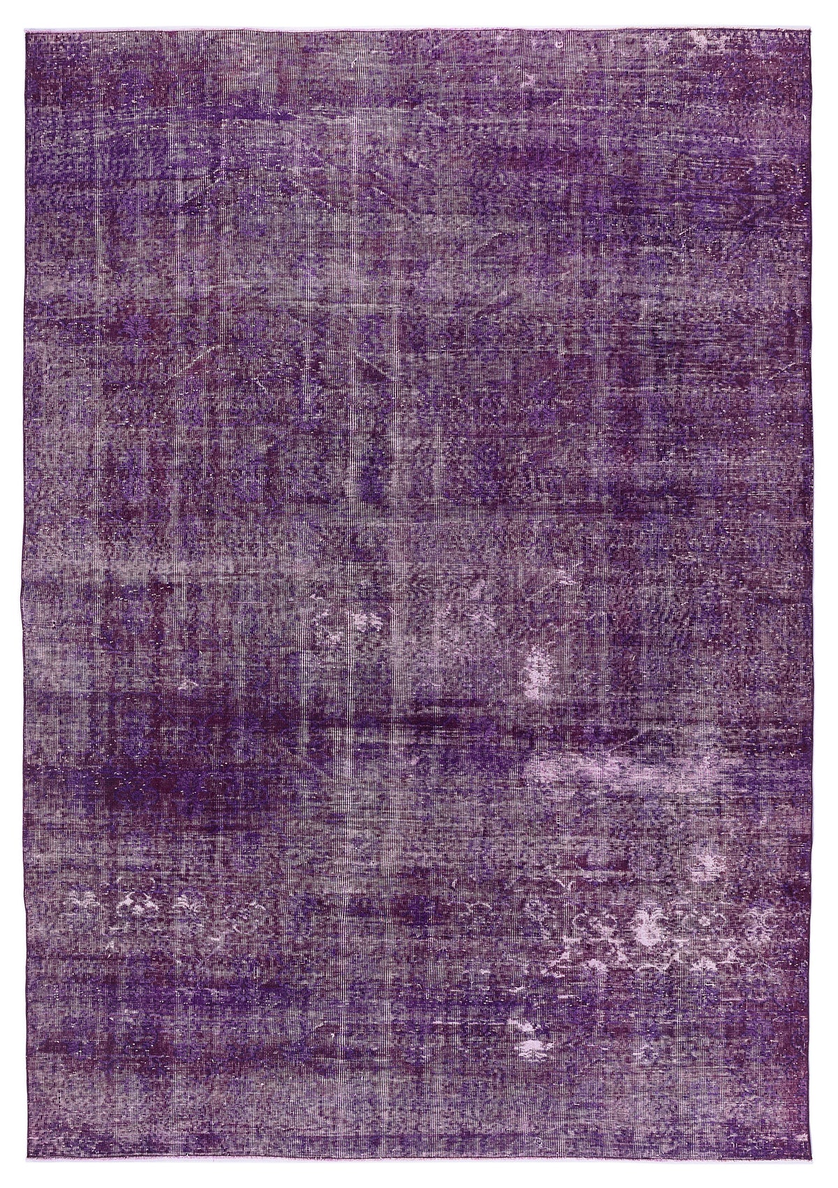 Purple Over Dyed Vintage Rug 7&#39;3&#39;&#39; x 10&#39;7&#39;&#39; ft 221 x 322 cm