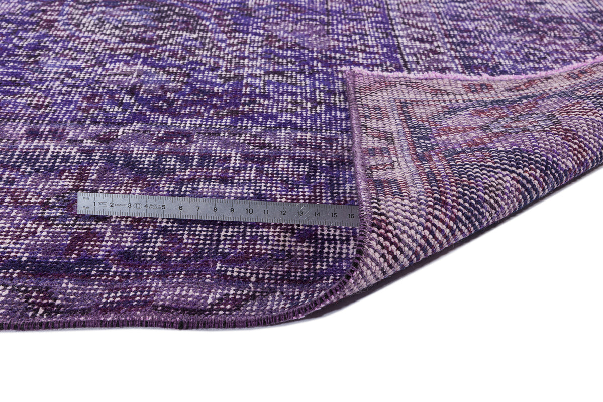 Purple Over Dyed Vintage Rug 6&#39;6&#39;&#39; x 10&#39;4&#39;&#39; ft 197 x 316 cm