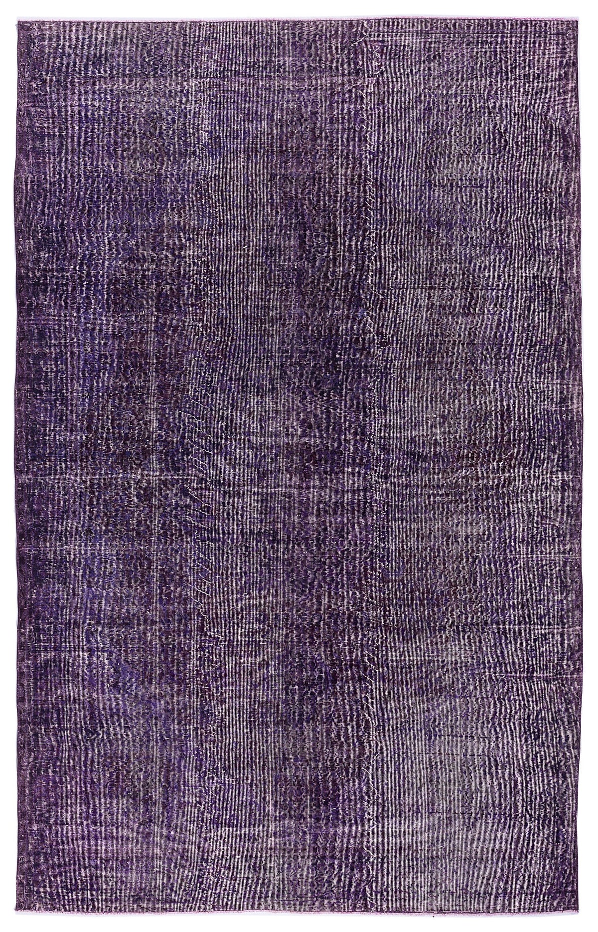 Purple Over Dyed Vintage Rug 6&#39;6&#39;&#39; x 10&#39;4&#39;&#39; ft 197 x 316 cm