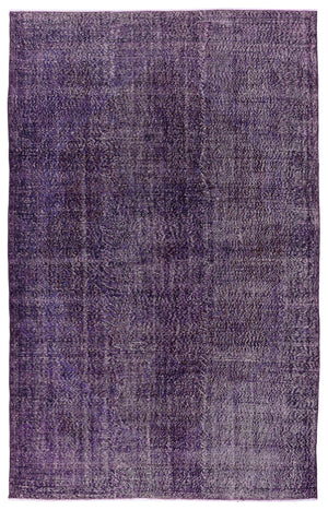 Purple Over Dyed Vintage Rug 6'6'' x 10'4'' ft 197 x 316 cm