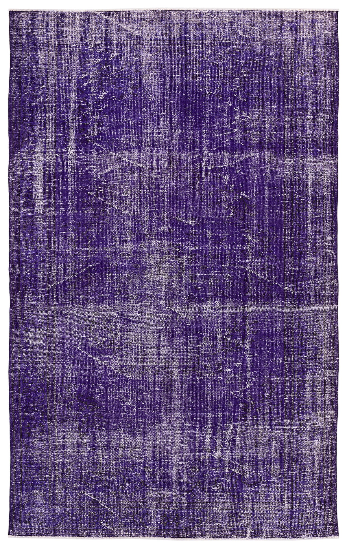 Purple Over Dyed Vintage Rug 5&#39;11&#39;&#39; x 9&#39;9&#39;&#39; ft 180 x 298 cm