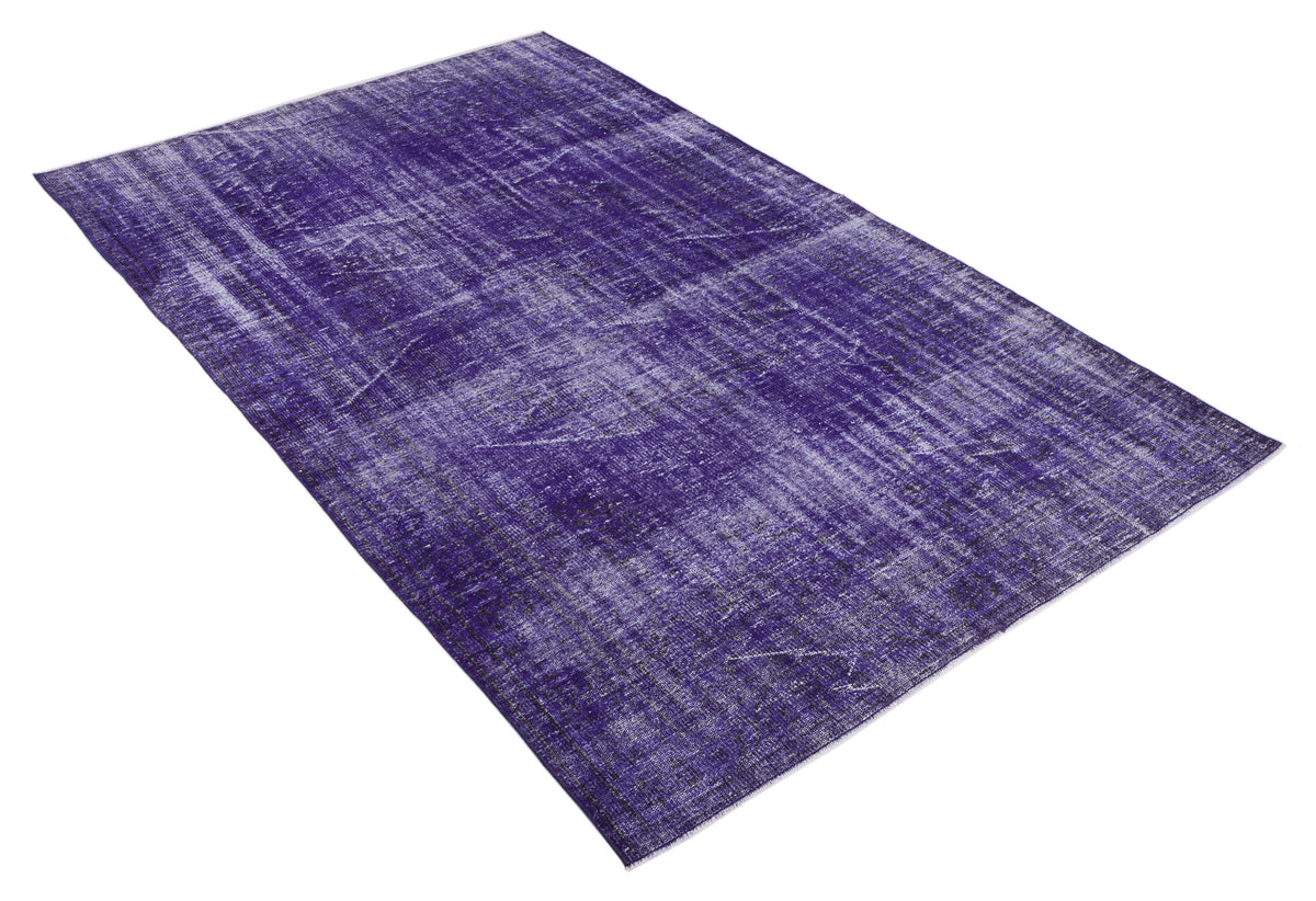 Purple Over Dyed Vintage Rug 5&#39;11&#39;&#39; x 9&#39;9&#39;&#39; ft 180 x 298 cm