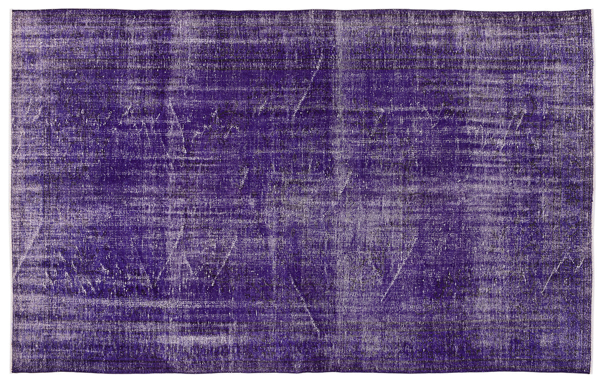 Purple Over Dyed Vintage Rug 5&#39;11&#39;&#39; x 9&#39;9&#39;&#39; ft 180 x 298 cm