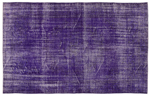 Purple Over Dyed Vintage Rug 5'11'' x 9'9'' ft 180 x 298 cm