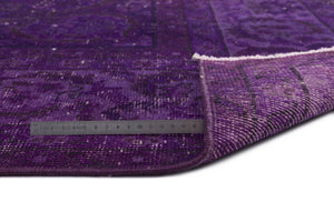 Purple Over Dyed Vintage Rug 6'9'' x 10'4'' ft 205 x 314 cm