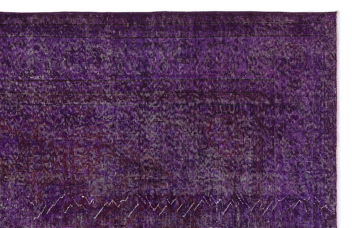 Purple Over Dyed Vintage Rug 6&#39;9&#39;&#39; x 10&#39;4&#39;&#39; ft 205 x 314 cm