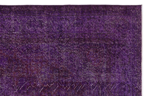 Purple Over Dyed Vintage Rug 6'9'' x 10'4'' ft 205 x 314 cm