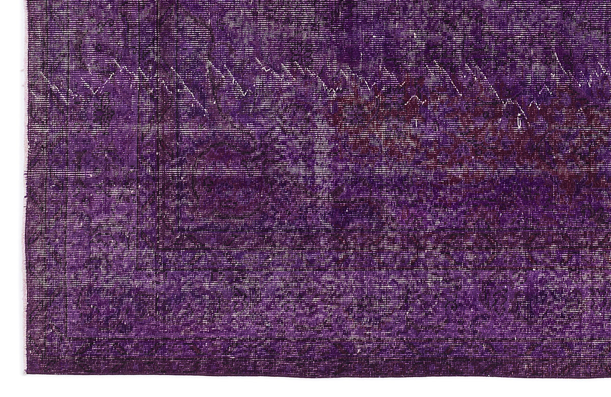 Purple Over Dyed Vintage Rug 6&#39;9&#39;&#39; x 10&#39;4&#39;&#39; ft 205 x 314 cm