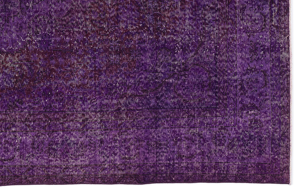 Purple Over Dyed Vintage Rug 6'9'' x 10'4'' ft 205 x 314 cm