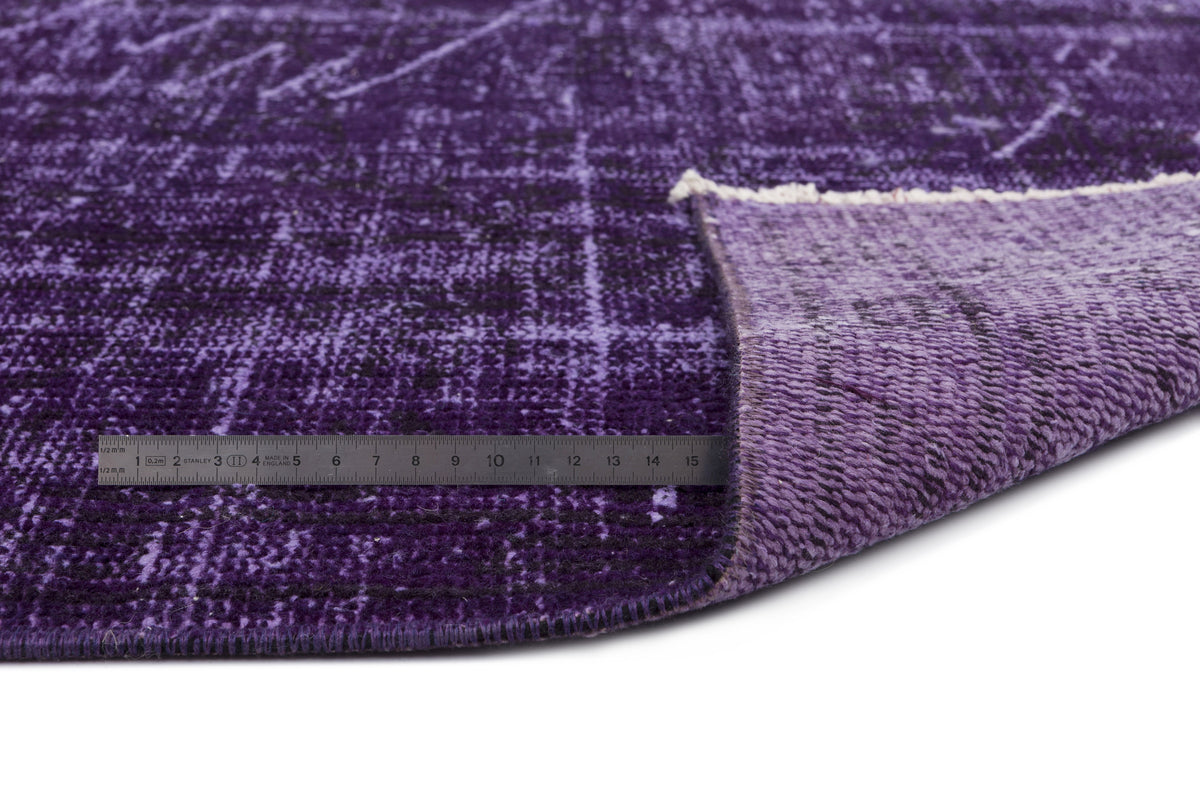 Purple Over Dyed Vintage Rug 6&#39;4&#39;&#39; x 10&#39;2&#39;&#39; ft 193 x 310 cm