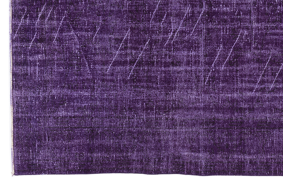 Purple Over Dyed Vintage Rug 6&#39;4&#39;&#39; x 10&#39;2&#39;&#39; ft 193 x 310 cm