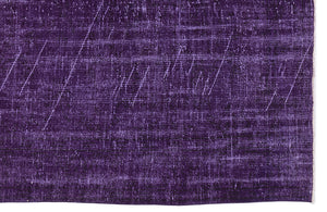 Purple Over Dyed Vintage Rug 6'4'' x 10'2'' ft 193 x 310 cm