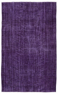 Purple Over Dyed Vintage Rug 6'4'' x 10'2'' ft 193 x 310 cm