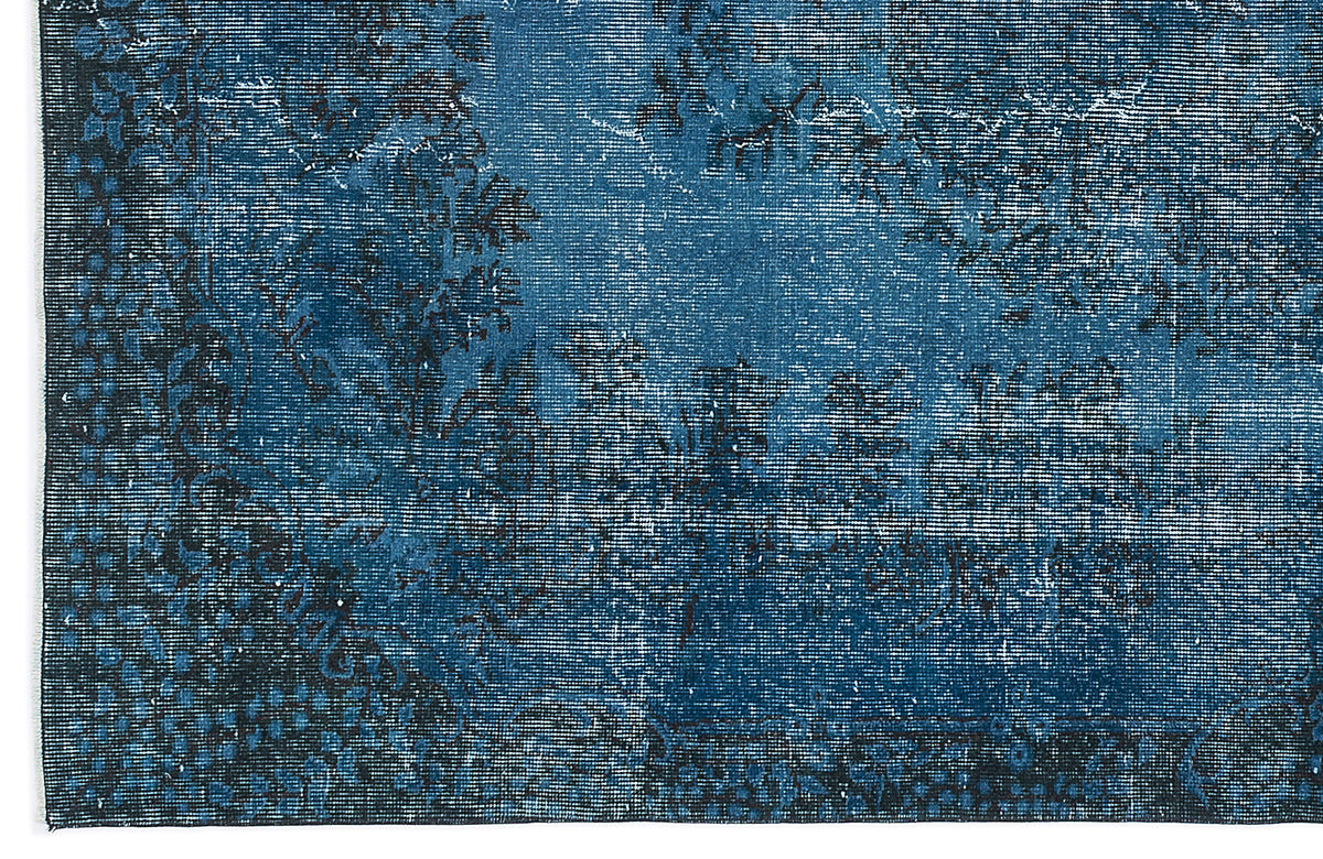 Turquoise  Over Dyed Vintage Rug 5&#39;7&#39;&#39; x 9&#39;1&#39;&#39; ft 170 x 276 cm