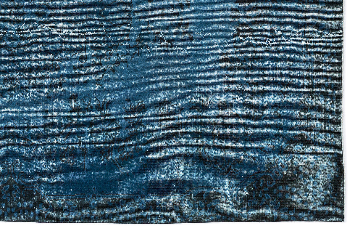 Turquoise  Over Dyed Vintage Rug 5&#39;7&#39;&#39; x 9&#39;1&#39;&#39; ft 170 x 276 cm