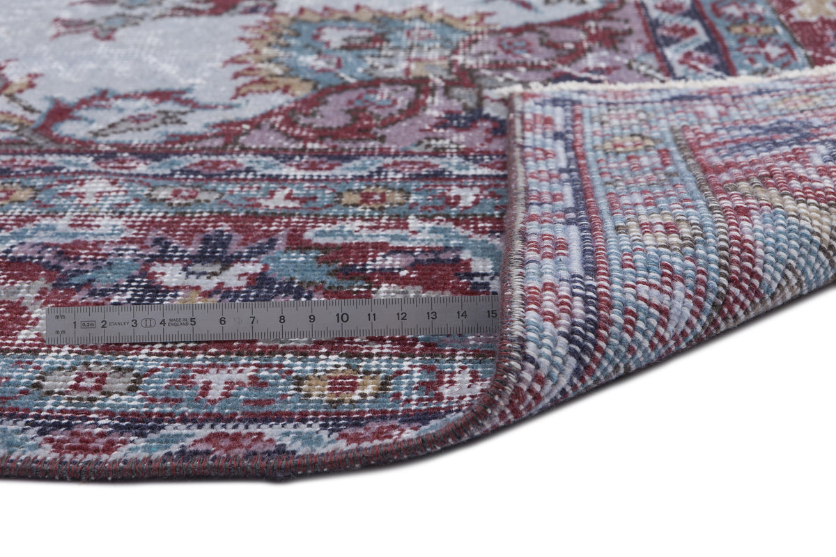 Blue Over Dyed Vintage Rug 5&#39;10&#39;&#39; x 9&#39;3&#39;&#39; ft 178 x 282 cm