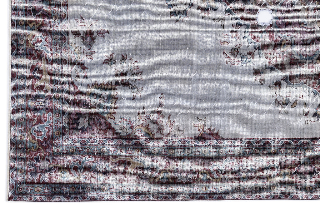 Blue Over Dyed Vintage Rug 5'10'' x 9'3'' ft 178 x 282 cm