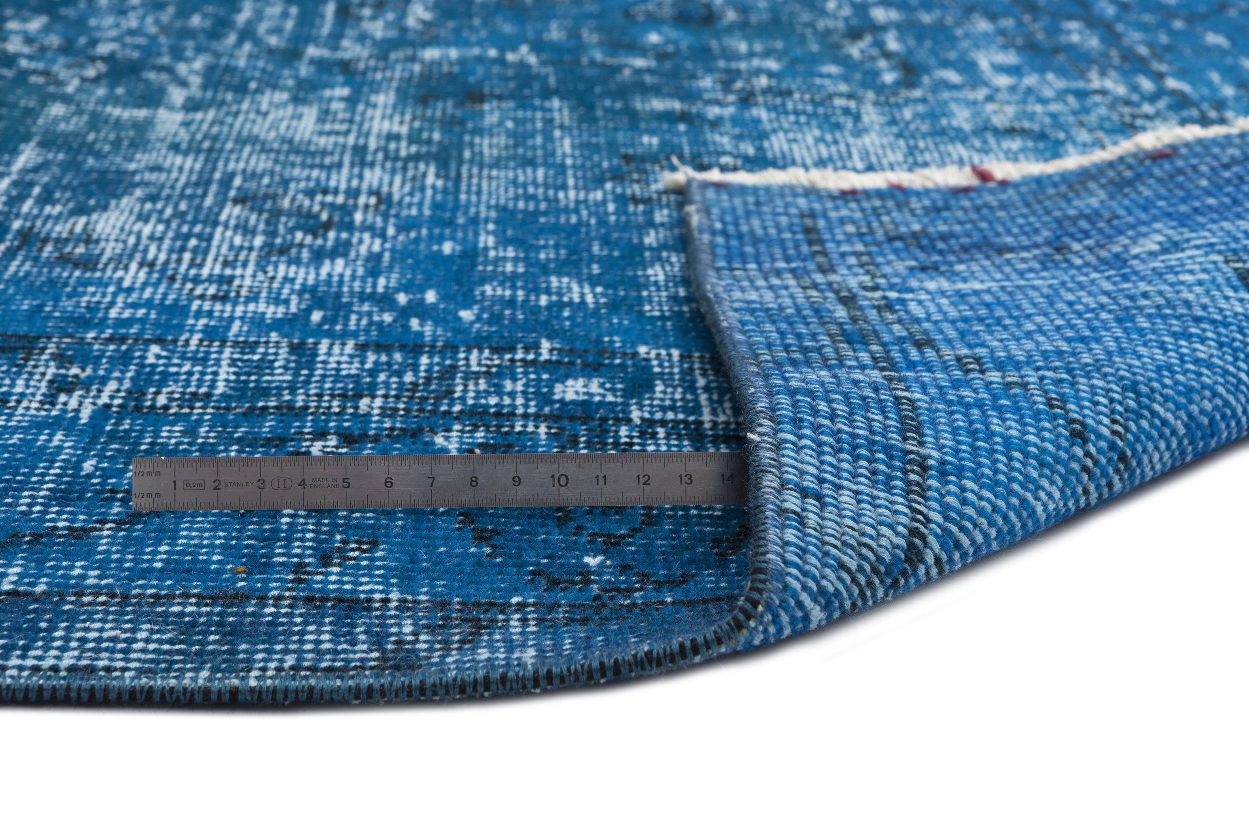 Turquoise  Over Dyed Vintage Rug 5'3'' x 9'0'' ft 161 x 275 cm