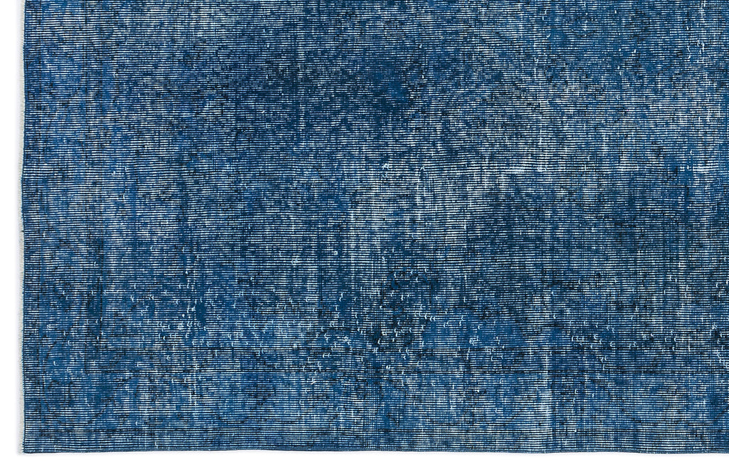 Turquoise  Over Dyed Vintage Rug 5'3'' x 9'0'' ft 161 x 275 cm