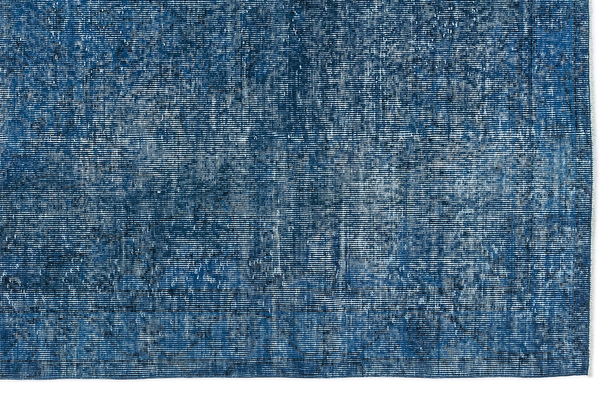 Turquoise  Over Dyed Vintage Rug 5'3'' x 9'0'' ft 161 x 275 cm