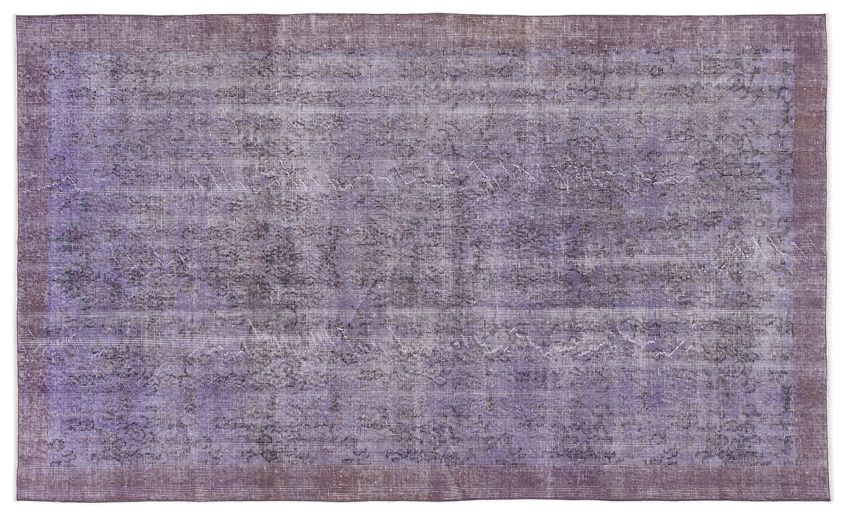 Purple Over Dyed Vintage Rug 4&#39;11&#39;&#39; x 8&#39;4&#39;&#39; ft 150 x 253 cm