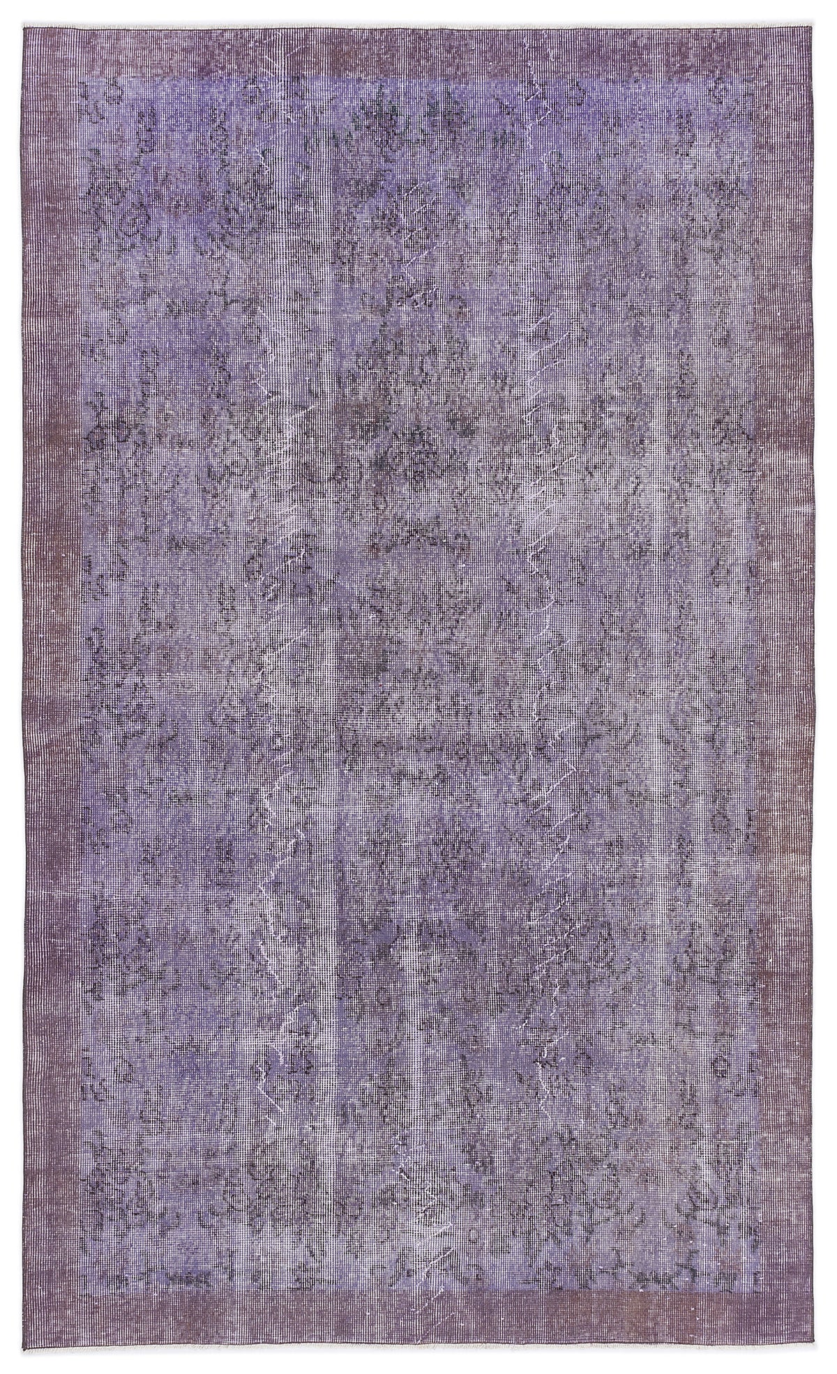 Purple Over Dyed Vintage Rug 4&#39;11&#39;&#39; x 8&#39;4&#39;&#39; ft 150 x 253 cm