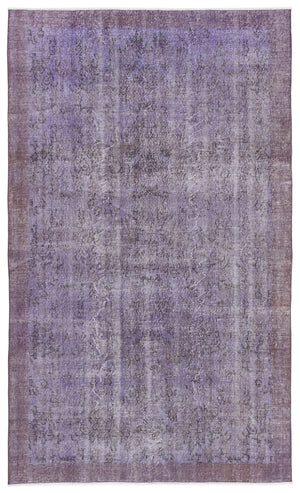 Purple Over Dyed Vintage Rug 4'11'' x 8'4'' ft 150 x 253 cm