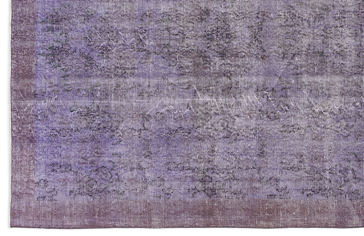 Purple Over Dyed Vintage Rug 4&#39;11&#39;&#39; x 8&#39;4&#39;&#39; ft 150 x 253 cm