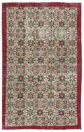 Retro Over Dyed Vintage Rug 5'5'' x 8'10'' ft 164 x 270 cm