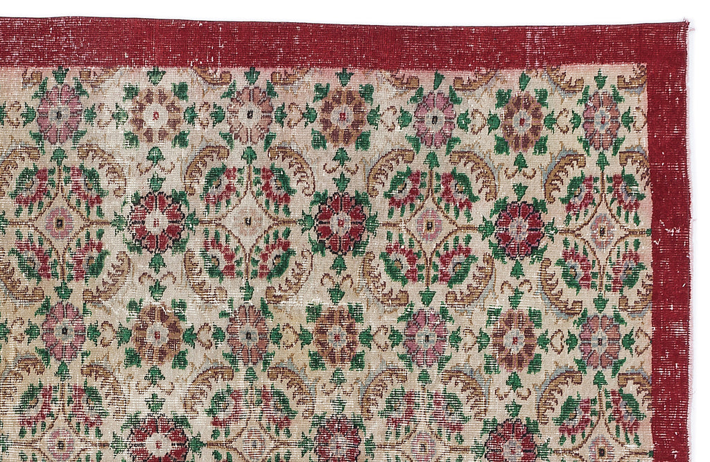Retro Over Dyed Vintage Rug 5'5'' x 8'10'' ft 164 x 270 cm