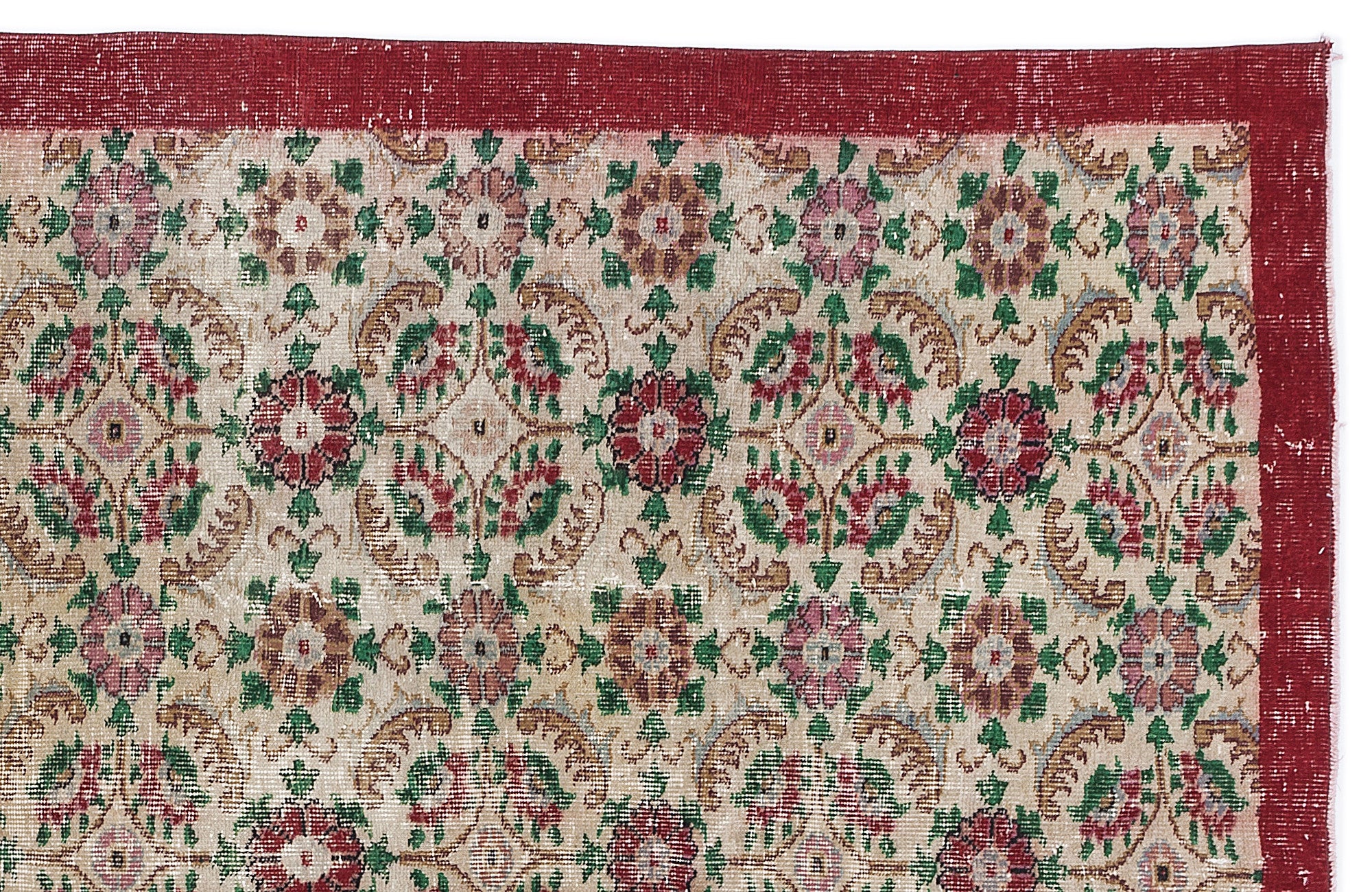 Retro Over Dyed Vintage Rug 5'5'' x 8'10'' ft 164 x 270 cm