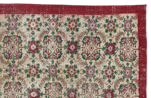 Retro Over Dyed Vintage Rug 5'5'' x 8'10'' ft 164 x 270 cm