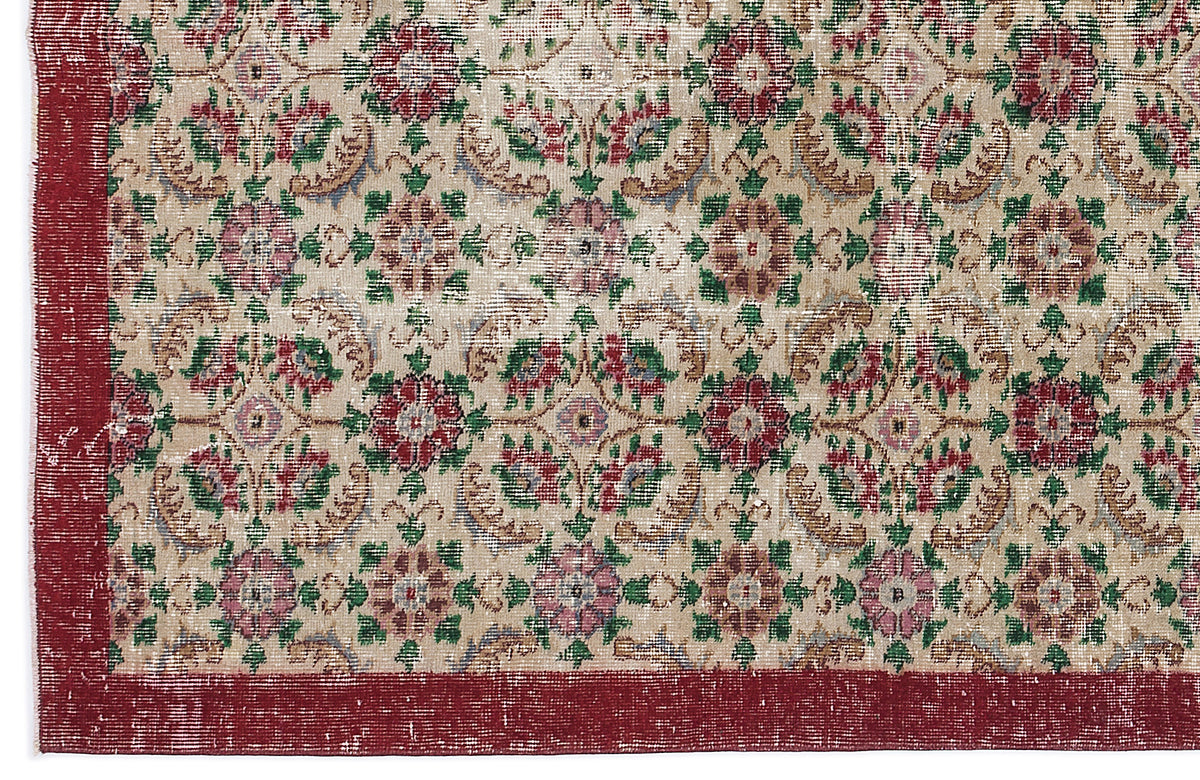 Retro Over Dyed Vintage Rug 5&#39;5&#39;&#39; x 8&#39;10&#39;&#39; ft 164 x 270 cm