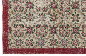 Retro Over Dyed Vintage Rug 5'5'' x 8'10'' ft 164 x 270 cm