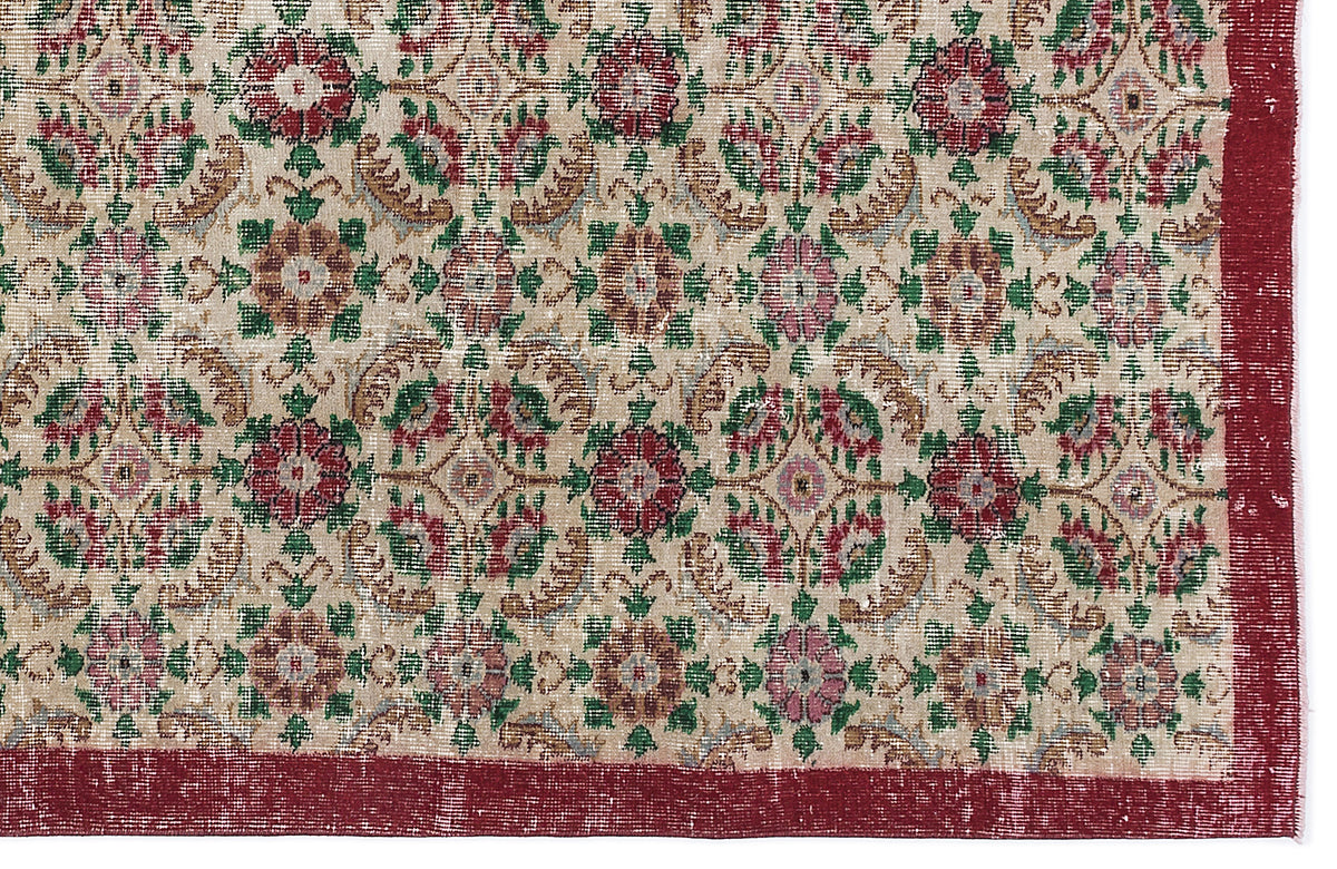 Retro Over Dyed Vintage Rug 5&#39;5&#39;&#39; x 8&#39;10&#39;&#39; ft 164 x 270 cm