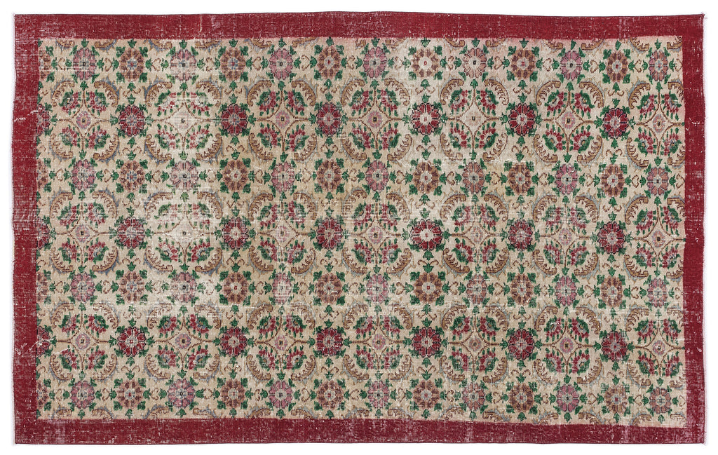 Retro Over Dyed Vintage Rug 5'5'' x 8'10'' ft 164 x 270 cm